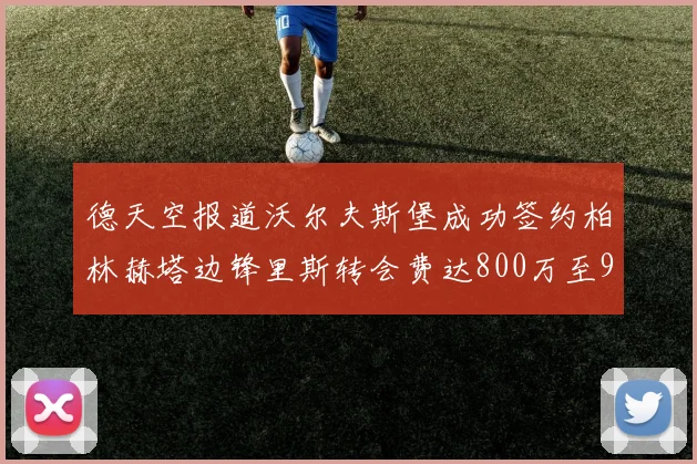 德天空报道沃尔夫斯堡成功签约柏林赫塔边锋里斯转会费达800万至900万欧元